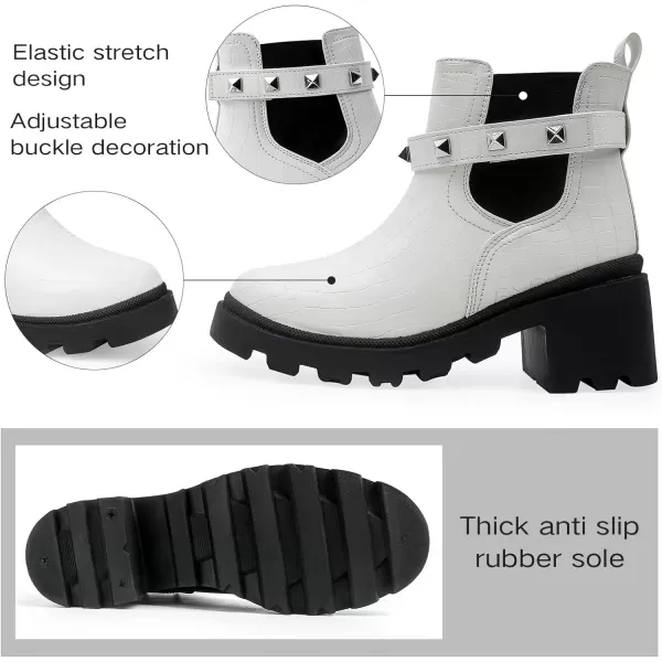 MUSSHOE Women's Winter Platform Boots Non Slip Comfortable Snow Boots Hunter Rain Boots Combat Boots Fashion Ankle Boots&amp;Booties Chunky Booties for Women