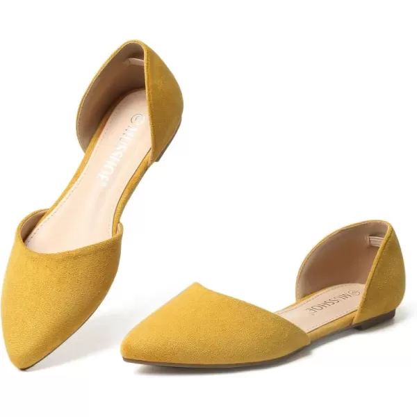 MUSSHOE Flat Shoes Women D'Orsay Pointed Toe Ankle Strap Women's Flats