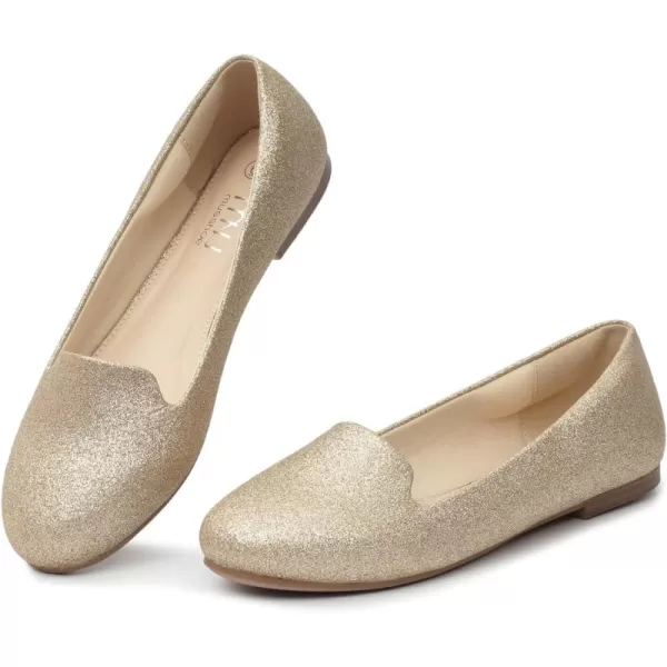 MUSSHOE Flats Shoes Women Comfortable Round Toe Memory Foam Women's Flats