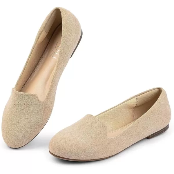 MUSSHOE Flats Shoes Women Comfortable Round Toe Memory Foam Women's Flats