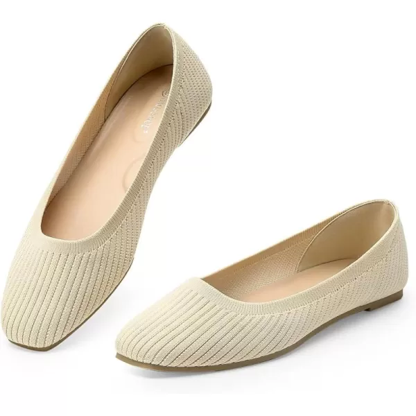MUSSHOE Flats Shoes Women Comfortable Square Toe Breathable Women's Flats