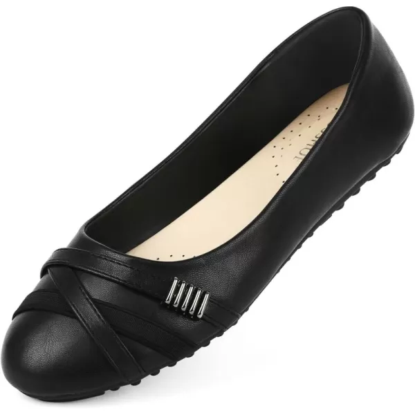 MUSSHOE Flats Shoes Women Dressy Comfortable Slip On Round Toe Womens Flats