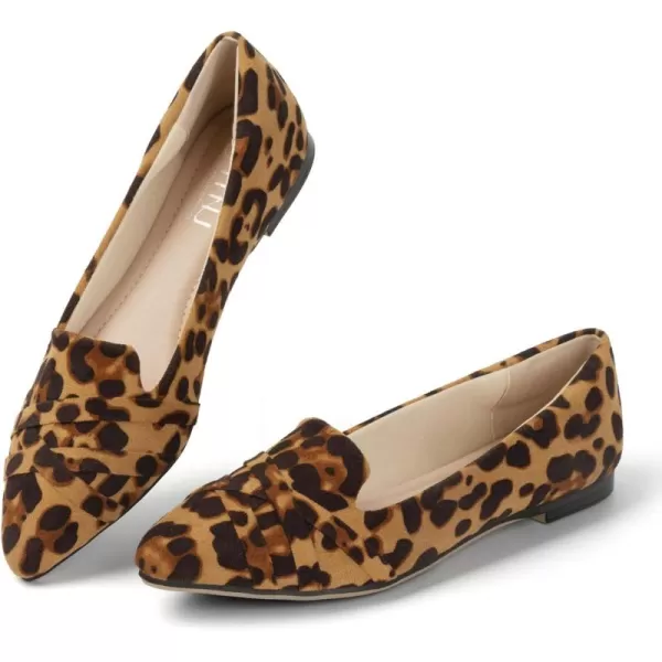 MUSSHOE Flats Shoes Women Dressy Pointed Toe Slip on Microfiber Comfortable Women's Flats Ballet Flats for Women