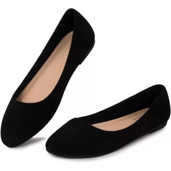 MUSSHOE Flats Shoes Women Pointed Toe Basic Womens Flats