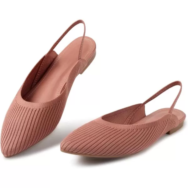 MUSSHOE Flats Shoes Women Slingback Womens Flats Breathable Knit Flats for Women