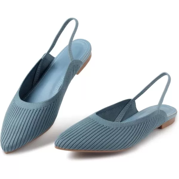 MUSSHOE Flats Shoes Women Slingback Womens Flats Breathable Knit Flats for Women