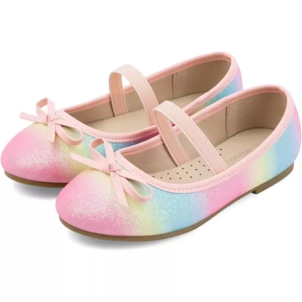 MUSSHOE Girl's Flats Shoes Toddler/Little Kid/Big Kid Girls Dress Shoes Princess Mary Jane Ballet Walking Shoes for Girls