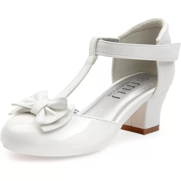 MUSSHOE Girls little/Toddle low heel dress shoes Flower Girl Sandals for Party Wedding