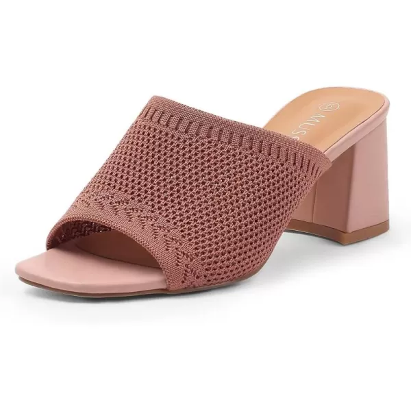 MUSSHOE Low Chunky Heel Sandals Square Toe Breathable Women Sandals
