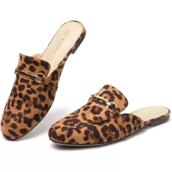 MUSSHOE Mules for Woman Buckle Flats Comfortable Slip on Women Mules Flats Shoes Backless Loafers
