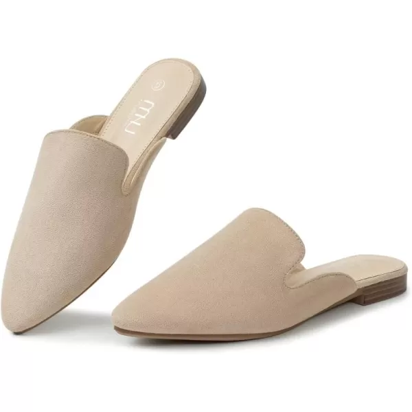 MUSSHOE Mules for Women Flats Comfortable Pointed Toe Women Mules