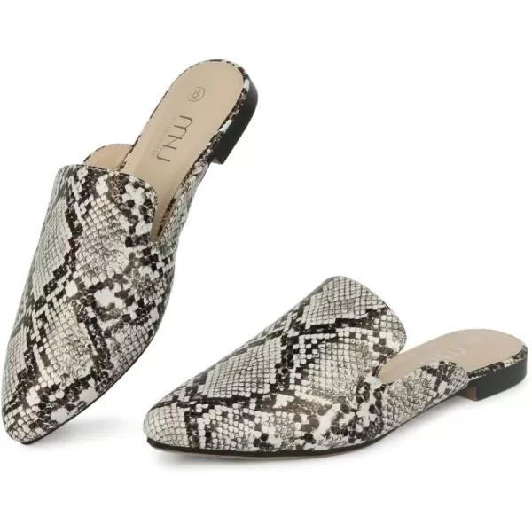MUSSHOE Mules for Women Flats Comfortable Pointed Toe Women Mules
