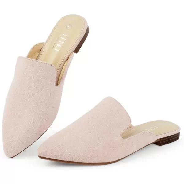 MUSSHOE Mules for Women Flats Comfortable Pointed Toe Women Mules