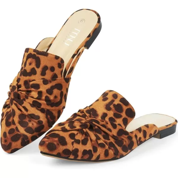 MUSSHOE Mules for Women Flats Comfortable Women Mules Backless Loafers with Knot