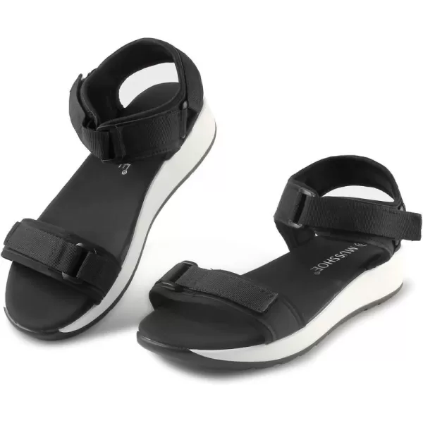 MUSSHOE Sandals Women Comfortable Sandals for Women Dressy Summer Elastic Ankle Strap Casual Summer Beach Flip Flops For Womens Sandals Flats