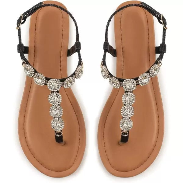 MUSSHOE Sandals for Women Dressy Summer Rhinestone Sandals for Women