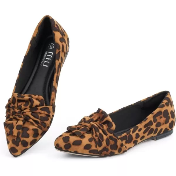 MUSSHOE Women's Flats Dressy Pointed Toe Comfortable Bowknot Ballet Flats Shoes