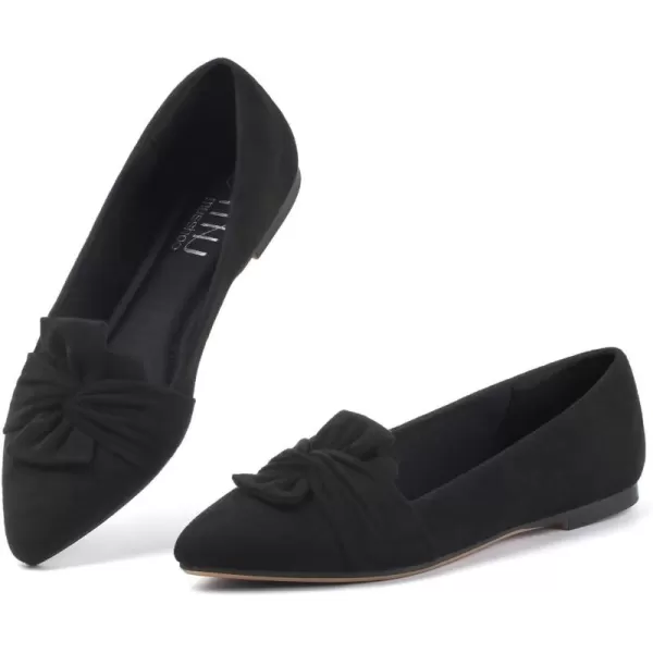 MUSSHOE Women's Flats Dressy Pointed Toe Comfortable Bowknot Ballet Flats Shoes