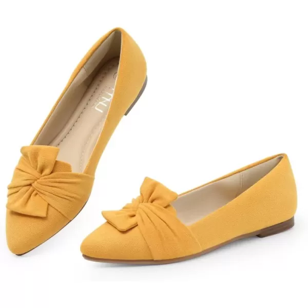 MUSSHOE Women's Flats Dressy Pointed Toe Comfortable Bowknot Ballet Flats Shoes
