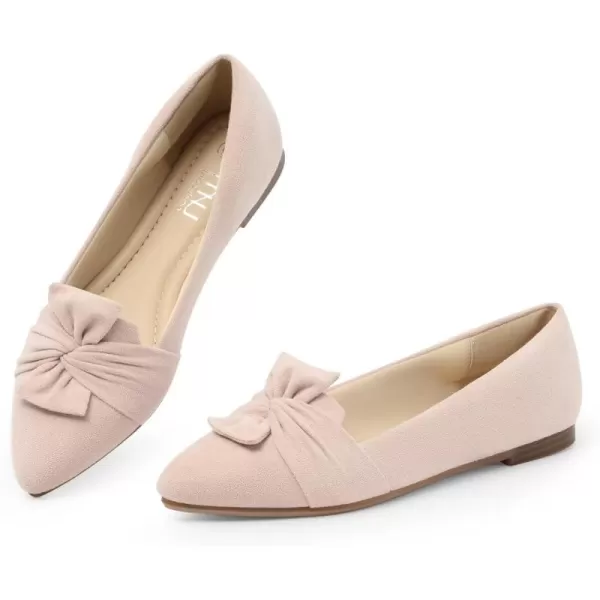 MUSSHOE Women's Flats Dressy Pointed Toe Comfortable Bowknot Ballet Flats Shoes