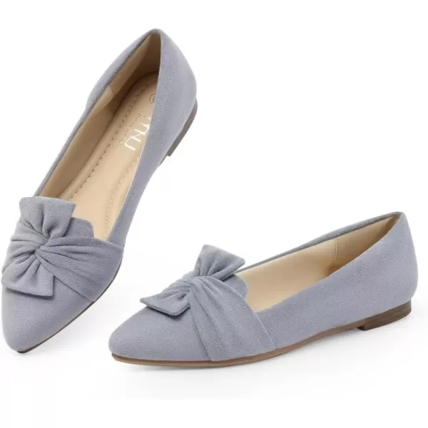 MUSSHOE Women's Flats Dressy Pointed Toe Comfortable Bowknot Ballet Flats Shoes
