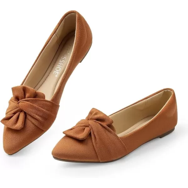 MUSSHOE Women's Flats Dressy Pointed Toe Comfortable Bowknot Ballet Flats Shoes