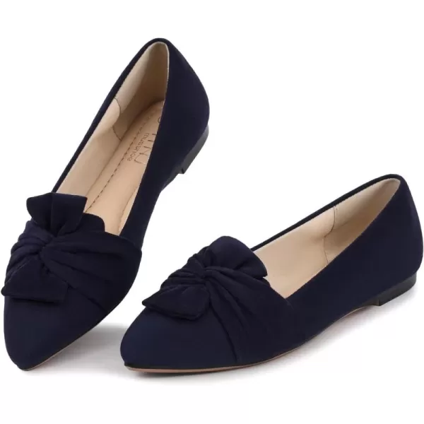 MUSSHOE Women's Flats Dressy Pointed Toe Comfortable Bowknot Ballet Flats Shoes