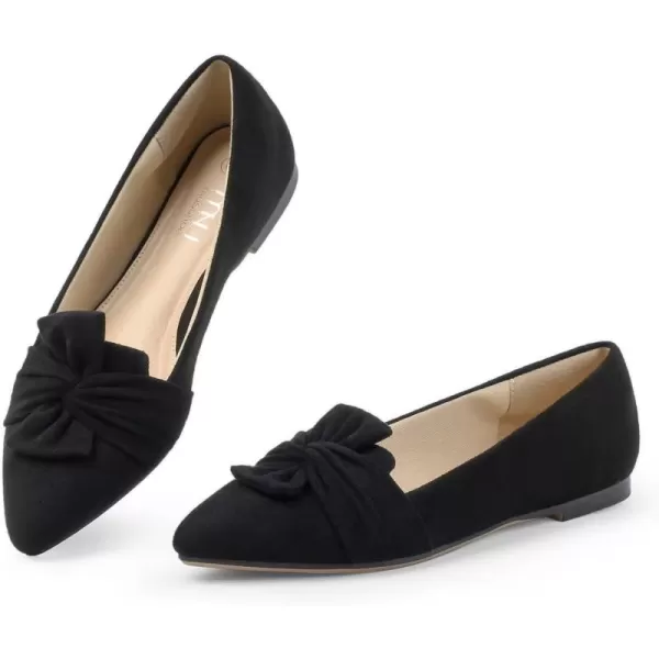 MUSSHOE Women's Flats Dressy Pointed Toe Comfortable Bowknot Ballet Flats Shoes