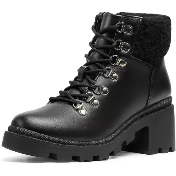 MUSSHOE Women's Winter Platform Boots Non Slip Comfortable Snow Boots Hunter Rain Boots Combat Boots Fashion Ankle Boots&amp;Booties Chunky Booties for Women