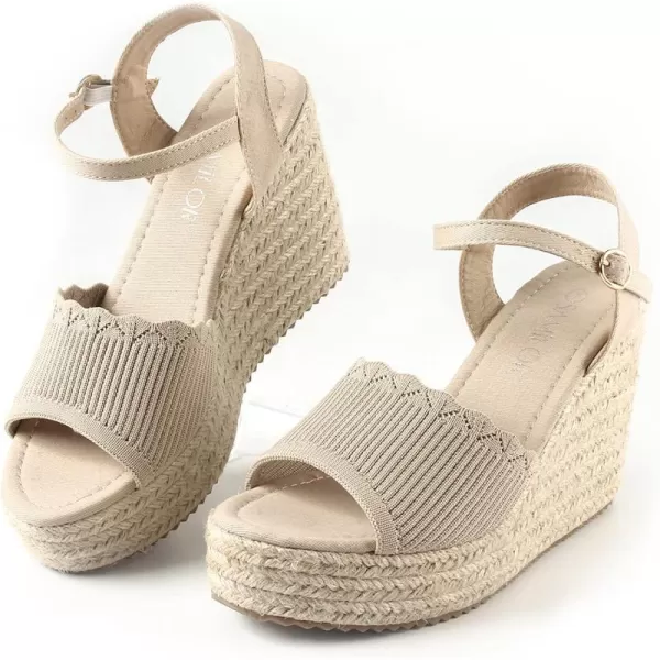Samilor Wedge Sandals for Women, Women's Platform Sandals, Open Toes Summer Wedges for Women, Ankle Strap Espadrille Sandals for Women