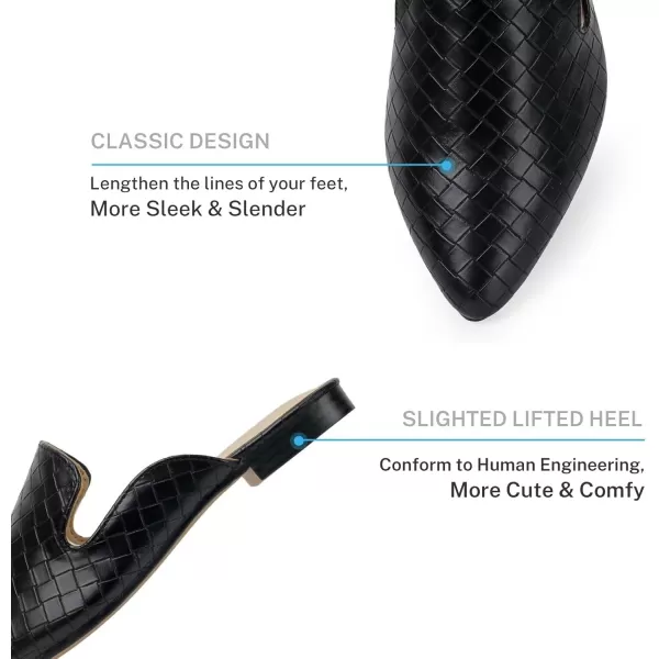 MUSSHOE Mules for Women Flats Comfortable Pointed Toe Women Mules