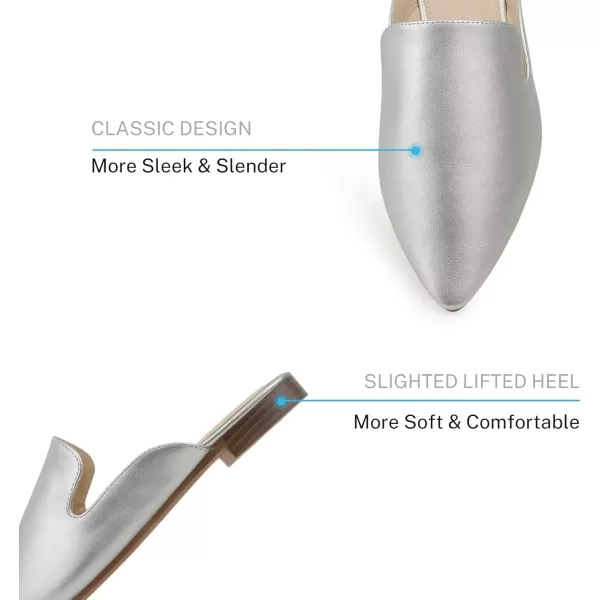 MUSSHOE Mules for Women Flats Comfortable Pointed Toe Women Mules