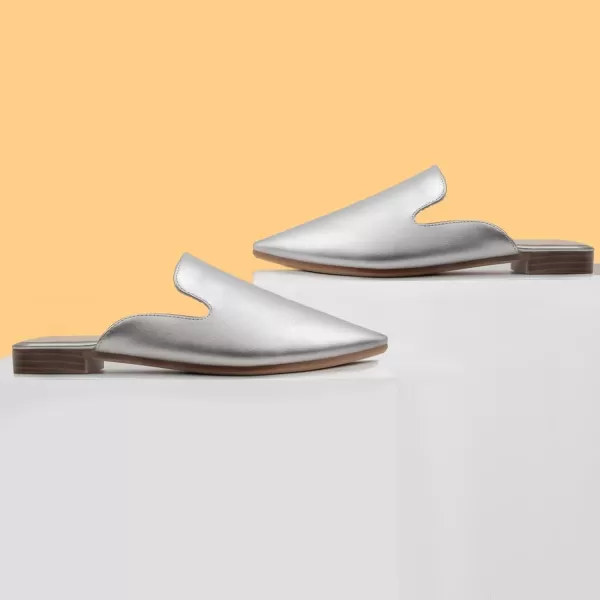 MUSSHOE Mules for Women Flats Comfortable Pointed Toe Women Mules