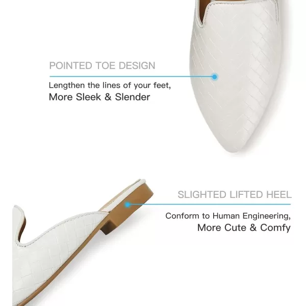 MUSSHOE Mules for Women Flats Comfortable Pointed Toe Women Mules