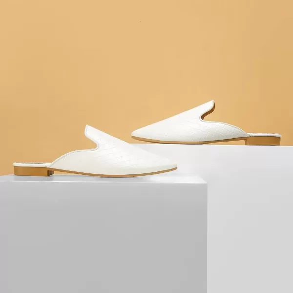 MUSSHOE Mules for Women Flats Comfortable Pointed Toe Women Mules
