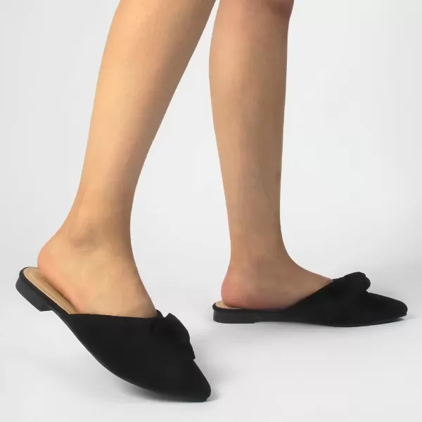 MUSSHOE Mules for Women Comfortable Closed Pointed Toe Slip On Women's Mules with