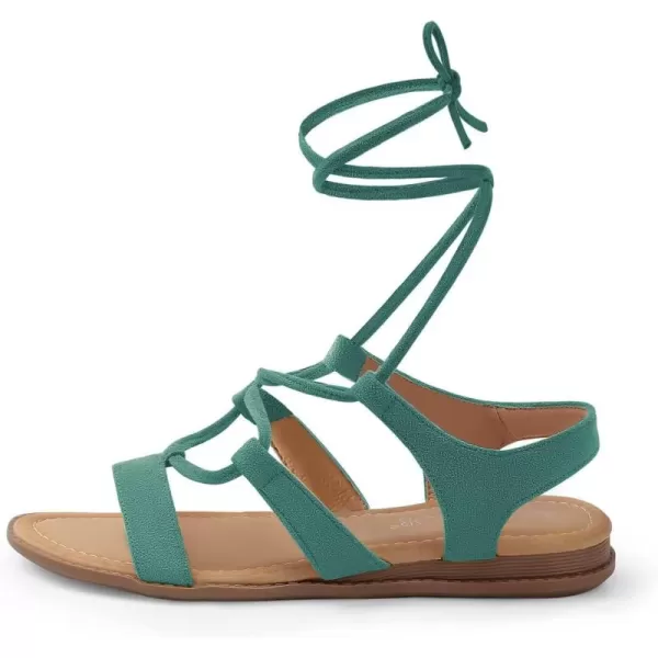 MUSSHOE Flat Sandals for Women Tie Up Lace Up Womens Sandal