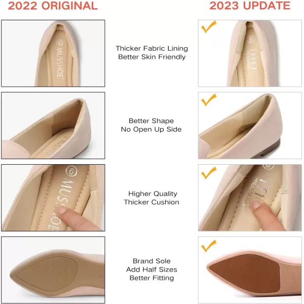 MUSSHOE Flat Shoes Women Comfortable Pointed Toe Women's Flats