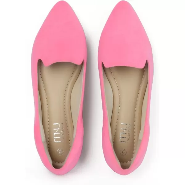 MUSSHOE Flats for Women Dressy Comfortable Ballerina Flats Pointed Toe Slip-on Casual Business Shoes Work Shoes for Women
