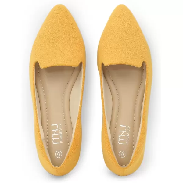 MUSSHOE Flats for Women Dressy Comfortable Ballerina Flats Pointed Toe Slip-on Casual Business Shoes Work Shoes for Women