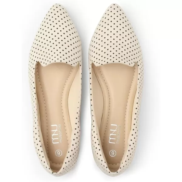 MUSSHOE Flats for Women Dressy Comfortable Ballerina Flats Pointed Toe Slip-on Casual Business Shoes Work Shoes for Women