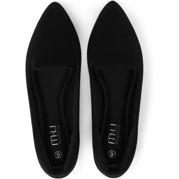 MUSSHOE Flats for Women Dressy Comfortable Ballerina Flats Pointed Toe Slip-on Casual Business Shoes Work Shoes for Women