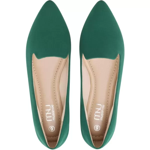 MUSSHOE Flats for Women Dressy Comfortable Ballerina Flats Pointed Toe Slip-on Casual Business Shoes Work Shoes for Women