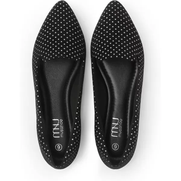 MUSSHOE Flats for Women Dressy Comfortable Ballerina Flats Pointed Toe Slip-on Casual Business Shoes Work Shoes for Women