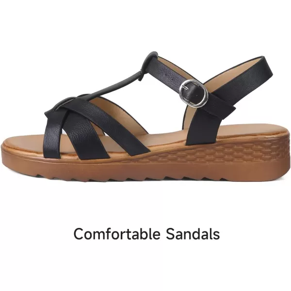 MUSSHOE Platform Sandals for Women Open Toe Espadrille Platform Sandals