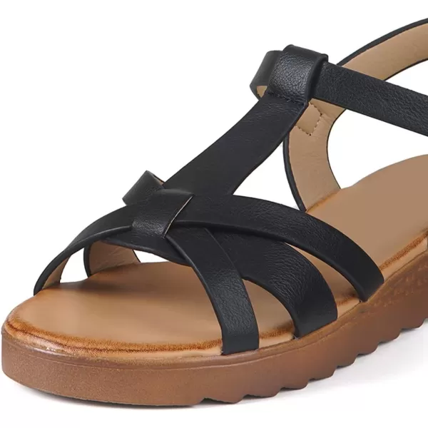 MUSSHOE Platform Sandals for Women Open Toe Espadrille Platform Sandals