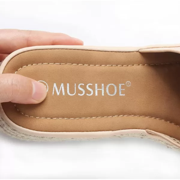 MUSSHOE Platform Sandals for Women Open Toe Espadrille Platform Sandals