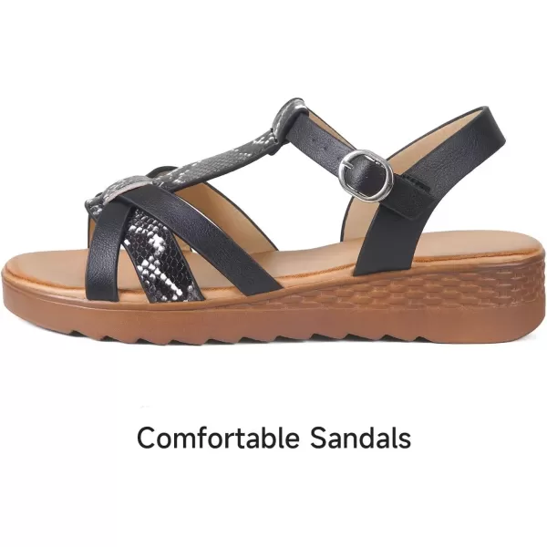 MUSSHOE Platform Sandals for Women Open Toe Espadrille Platform Sandals