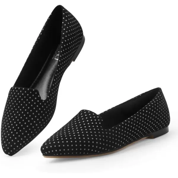 MUSSHOE Flats for Women Dressy Comfortable Ballerina Flats Pointed Toe Slip-on Casual Business Shoes Work Shoes for Women