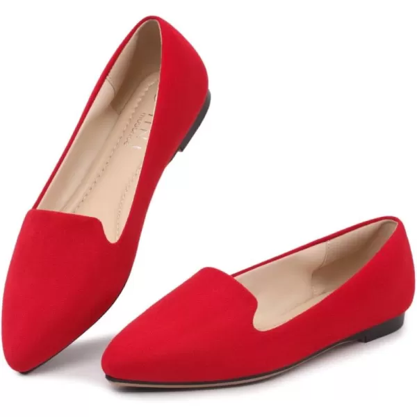 MUSSHOE Flats for Women Dressy Comfortable Ballerina Flats Pointed Toe Slip-on Casual Business Shoes Work Shoes for Women